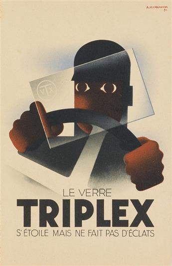 ADOLPHE MOURON CASSANDRE (1901-1968). TRIPLEX & [MAISON PRUNIER.] Two postcards. 1931 & 1934. Sizes vary.